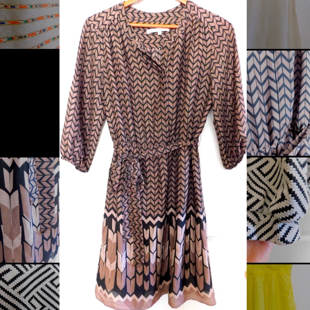 Brown patterned dress